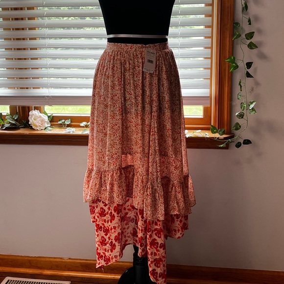 Free People Dresses & Skirts - Free people skirt, size 4, rust, red combo BNWT